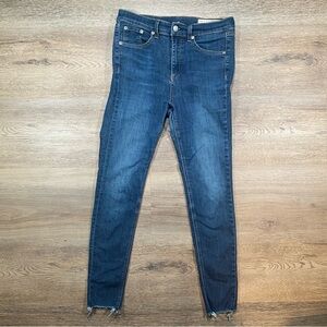 Rag and Bone 10 Inch Ankle Skinny Jeans Women’s 27 Mad River Blue